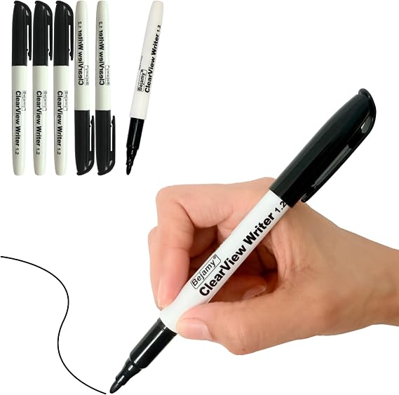 ClearView Writer 1.2, Bullet Tip Water-Based Low Vision Pen(6-Pack)