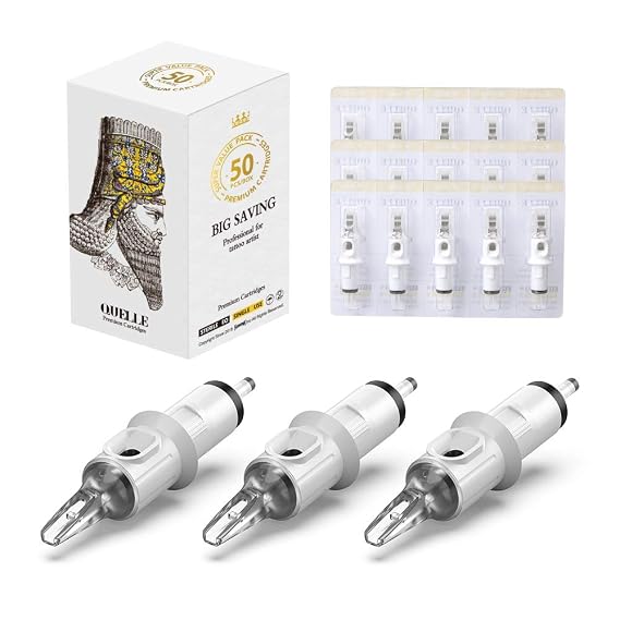 Hawink Tattoo Cartridge Needles #12 Standard 13 Curved/Round Magnum M-Taper 50PCS with Membrane Professional Disposable EN05S-50-1213RM