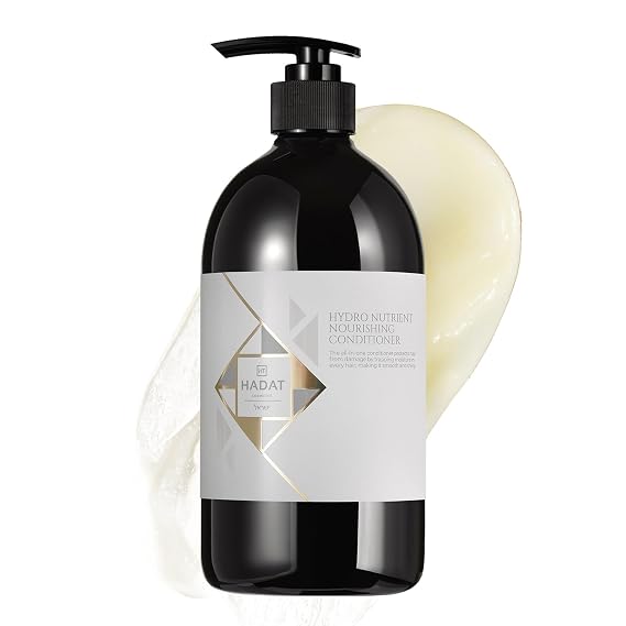 HADAT Hydro Nutrient Nourishing Conditioner Professional Salon Formula with Biotin, Sea Minerals & Coconut Oil Deep Moisture, Shine & Restoration for Dry, Damaged or Frizzy Hair (27.05 Fl oz)