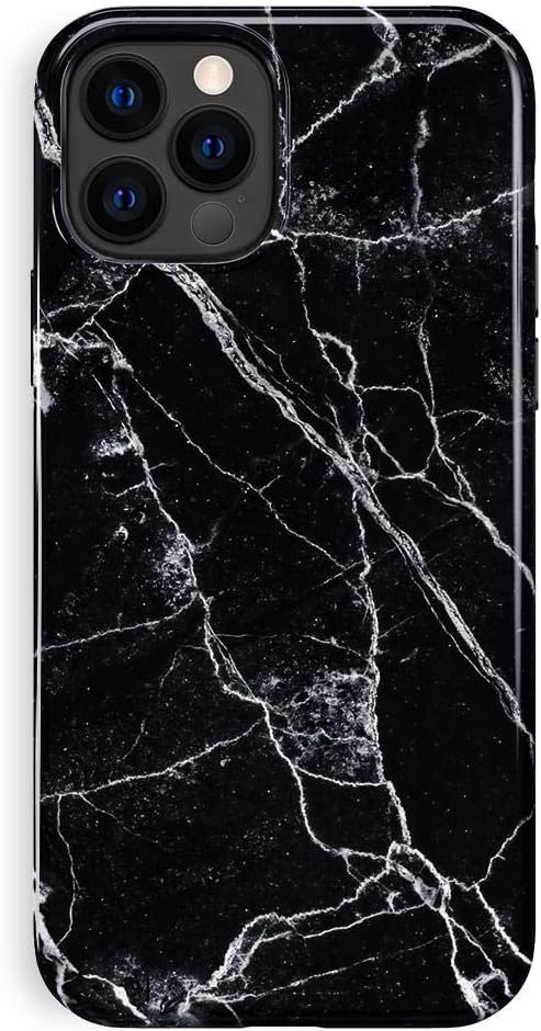 Velvet Caviar Compatible with iPhone 12 Pro Max Case for Women Cute - 10ft Drop Tested - Protective Phone Cover (Black Marble)