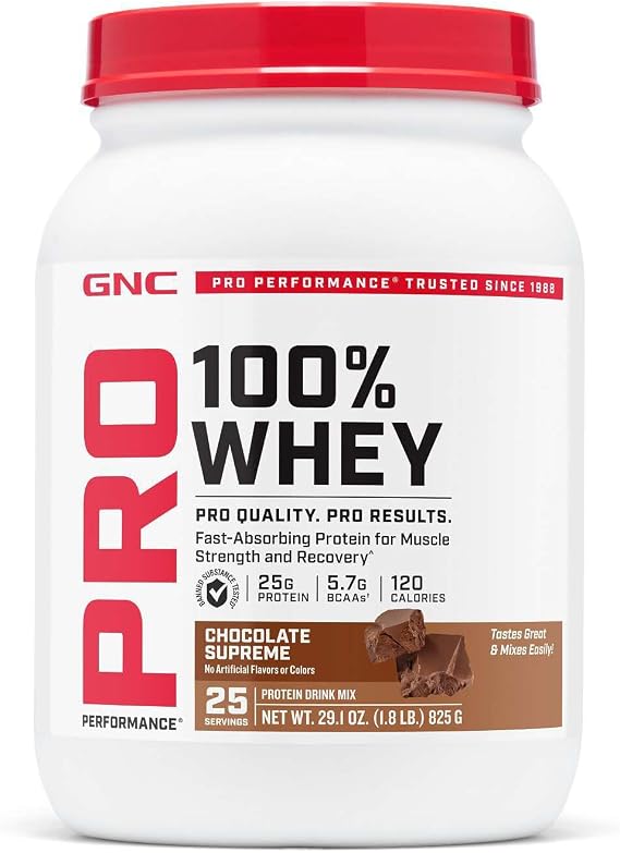 GNC Pro Performance 100% Whey 2.0, Chocolate, 25 Servings