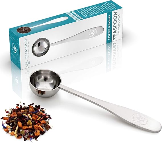Teabloom Perfect Measure Loose Leaf Tea Spoon - Premium Quality Stainless Steel Tea Scoop Tea Connoisseurs Choice