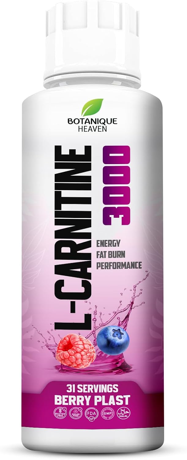 L-Carnitine Liquid 3000mg Per Serving | High Strength Liquid Carnitine | Energy & Metabolism Support | 31 Servings | Sugar Free, Vegan | Berry Blast