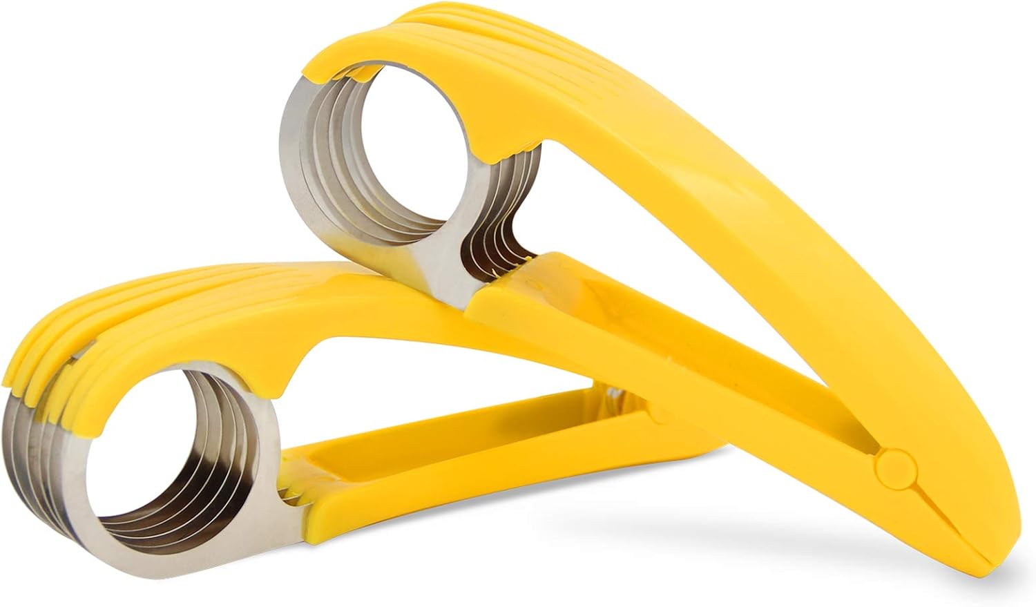 FireKylin Banana Slicer,ABS  Stainless Steel Fruit and Vegetable Salad Peeler Cutter Kitchen Tools For Banana, Strawberry,Grape（2 pcs