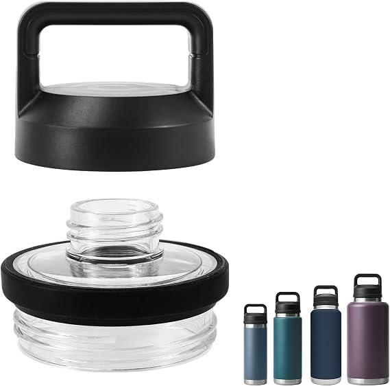 UXIETIN Replacement Lid Cap Compatible with Yeti Rambler Bottle | Screw Top Chug Cap Compatible with All Yeti Rambler 18/26/36/46/64 OZ,Leak Proof