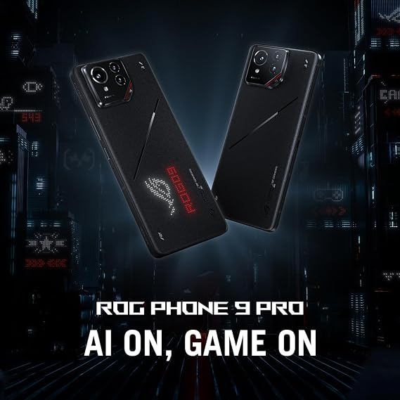 ASUS ROG Phone 9 Pro, EU Official, Phantom Black, 16GB RAM, 512GB Memory, Snapdragon® 8 Elite, 6.78" 185Hz AMOLED, Sony® Lytia 700 Camera: 50 MP