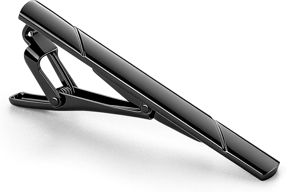 VULKIT Tie Clip Stainless Steel Gentleman Accessories Minimalist Tie Bar Clasp Clip for Business, Party, Wedding, At Work
