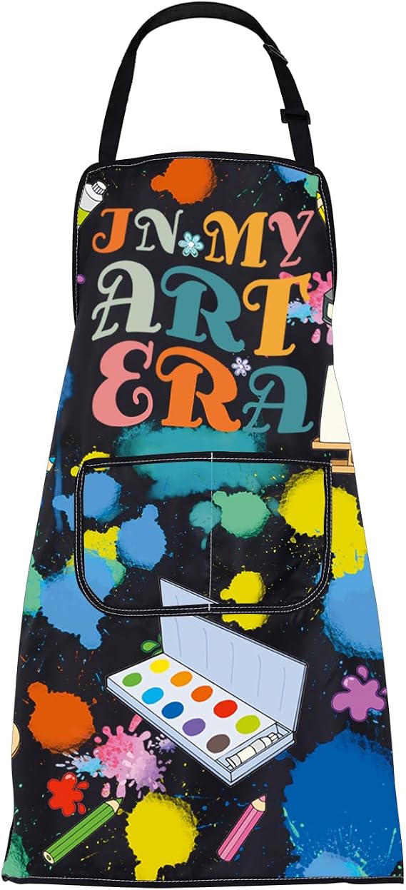 ENSIANTH Artist Apron with Pockets Artist Painter Gift Painting Apron In My Art Era Art Lover Gift for Art Teacher Student Apron