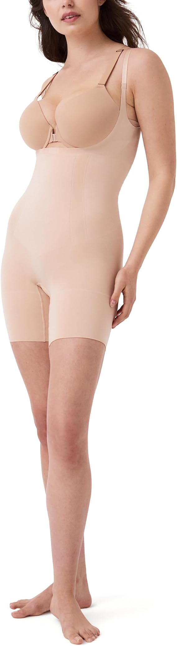 SPANX SPANXsculpt OnCore Open-Bust Mid-Thigh Bodysuit