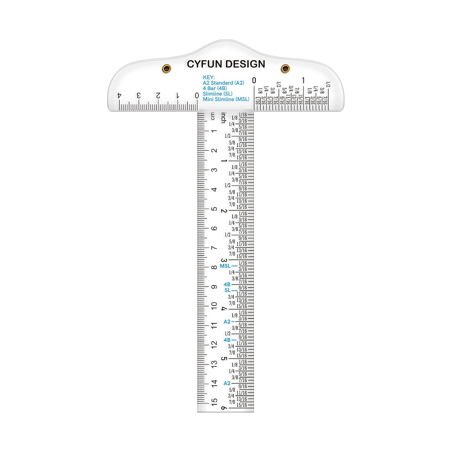 6" Clear Acrylic T-Square Ruler for Easy Reference While Crafting T-Square Ruler Handtool In Both Inches And Metric Measurements Transparent Graduated T-Ruler Inch Metric T-Square Measuring Scale Rule