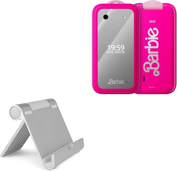BoxWave Stand and Mount Compatible with HMD Barbie Phone - VersaView Aluminum Stand, Portable, Multi Angle Viewing Sturdy