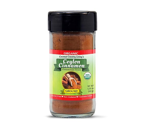 Organic Ceylon Cinnamon Powder, 1.41 oz Shaker Bottle - True Cinnamon