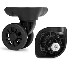 1 Pair Suitcase Wheels Replacement Luggage Wheels for DIY Repair Spare Suitcase Replacement Casters with 5 Screw Holes(V170)