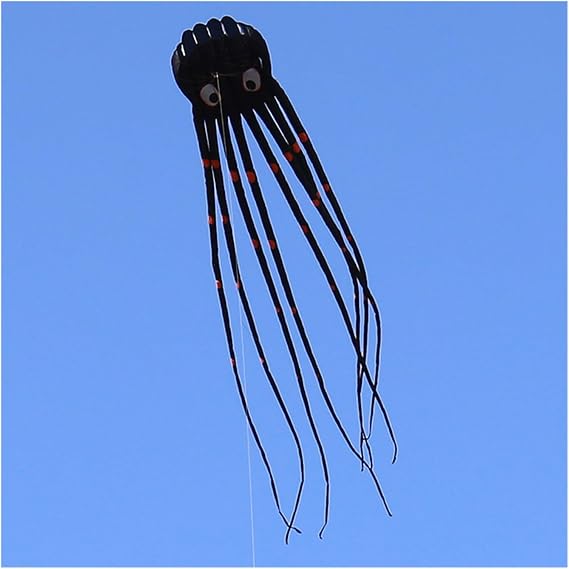 HEXEH 3D 8-Meter Large Octopus Soft Kite Inflatable Kite (Color : 4)