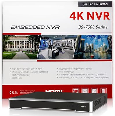 DS-7608NI-Q28P 8CH PoE NVR Network Video Recorder w No Hard Drive, Embedded Plug & Play, Up to 8MP 4K Resolution, H.265, IP Camera System
