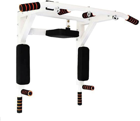 Wall Mounted Pull Up Bar and Dip Station, Heavy Duty Power Tower Exercise Equipment for Indoor Home Gym Training, 440 lbs Max Load