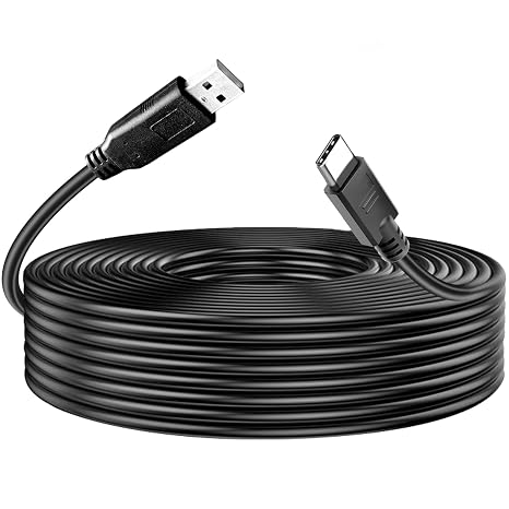 USB C to USB A 50ft, Long USB2.0 Cable USB A to Type C (NOT Fast Charging) Long USB2.0 Cable Data for PS5, Keyboard, Mouse and MacBook, laptops, Tablets, Portable Monitors, etc More