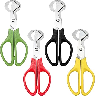 Stainless Steel Quail Egg Cutter Scissors 4PCS Kitchen Egg Shears with Easy-Grip Handles