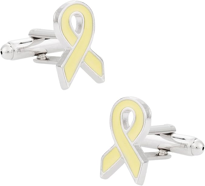 Yellow Ribbon Cufflinks for Troops by Cuff-Daddy