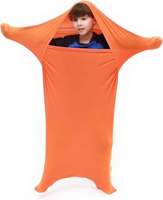 Sanho Premium Sensory Sock, Updated Version, Small, 35" L x 20" W, Good for Height:Up to 47" Orange