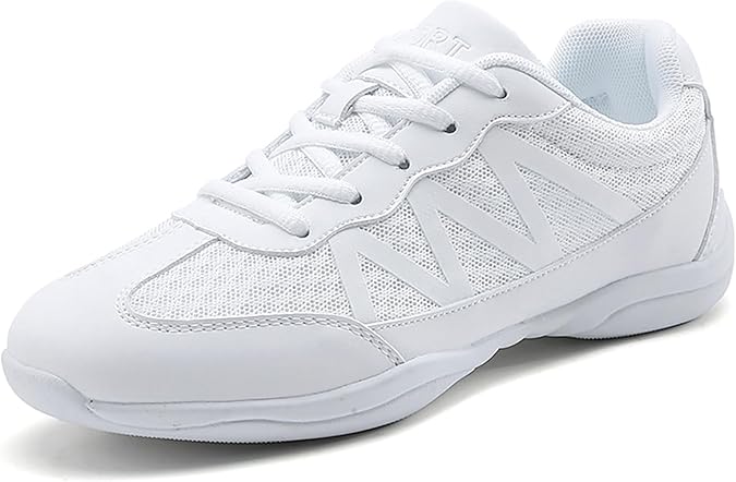 BAXINIER Girls White Cheerleading Shoes