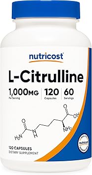 Nutricost L-Citrulline 500mg, 120 Capsules - Gluten Free, Non-GMO, 1000mg Per Serving 60 Serv