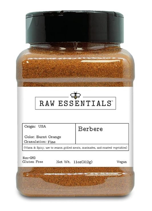 Raw Essentials Berbere Spice Blend, 11 oz | Bold Ethiopian Seasoning, For Doro Wat, Lentils, Meats & Roasted Vegetables, Warm & Smoky