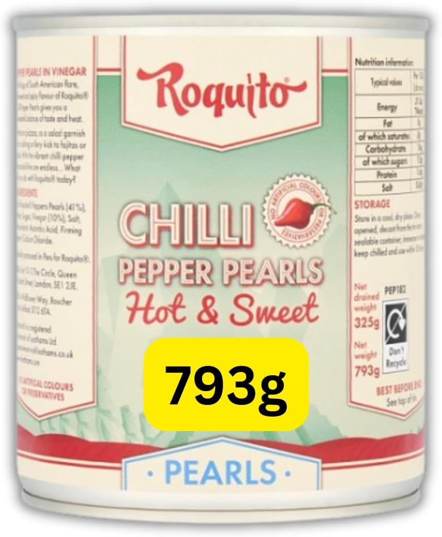 Hot &amp; Sweet Chilli Pepper Pearls Roquitos (1x793g)