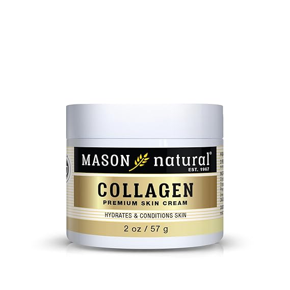 MASON NATURAL Collagen Premium Skin Cream, Womens Anti,Aging Face & Body Daily Moisturizer for Hydration & Firmness, Pear Scent, 2 oz