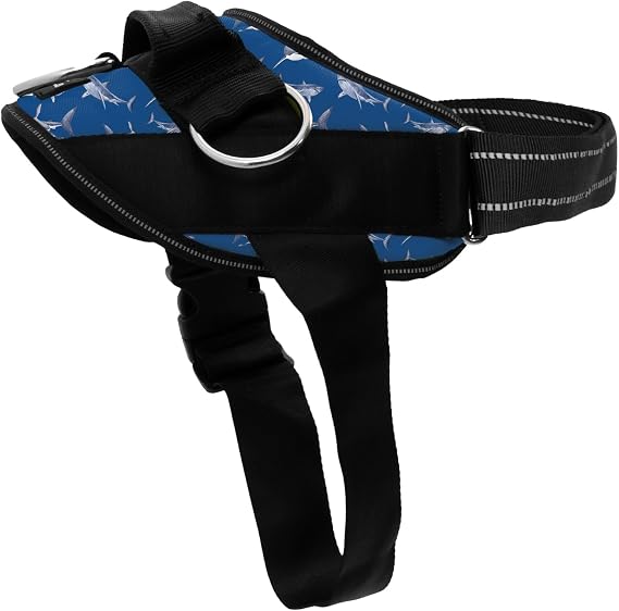 ShawnCo Essential Dog Harness, No-Pull Pet Vest (White Sharks,M)