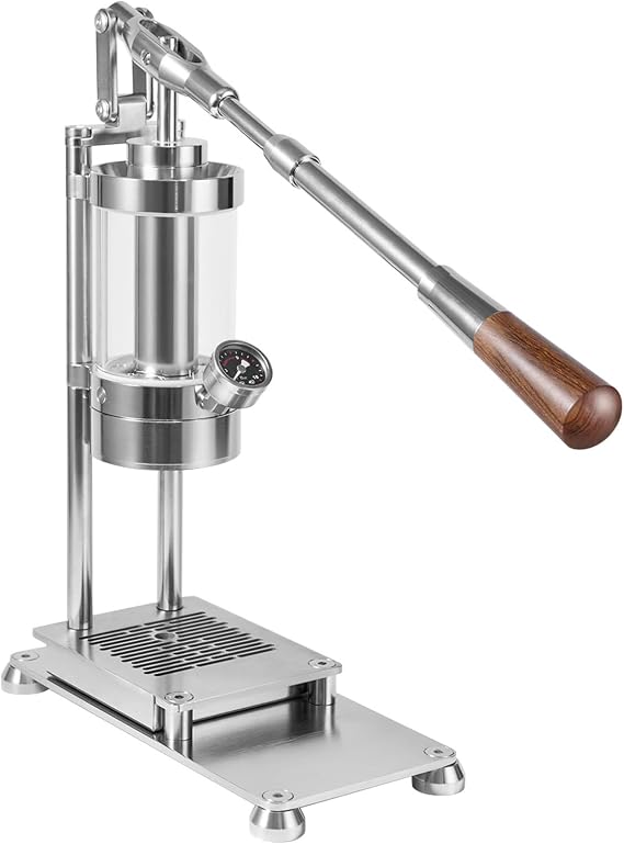 Portable Espresso Maker, Manual Lever Hand-Pressed Coffee Machine, 58mm Dimensions, 345ML Water Tank, 1-16bar Extraction Pressure for Cappuccino, Latte, Macchiato