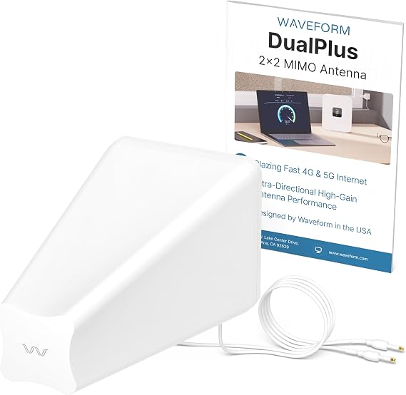 Waveform DualPlus: 2x2 MIMO Ultra-Directional Log Periodic Antenna | External Antenna for 4G/5G Routers & Gateways | for EE, Three, O2 and Vodafone (Antenna Only)