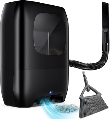 Touchless Vacuum, Automatic Dustpan, 700W Barbershop Trash Can, Vacuum Hose, 5-Layer Filter,Salon Trash Can, Sweep Pet Hair, Food Dirt