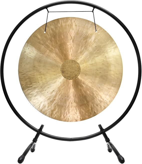 Holding Space Gong Stand - 20" to 24" Bronze Gong with Stand & Mallet - Perfect for Sound Therapy