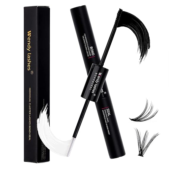 Lash Bond and Seal for Using at Home: Wendy, 2 in 1 Glue for Lashes Cluster, DIY, Strong & Flexible Hold, ST-HGHB