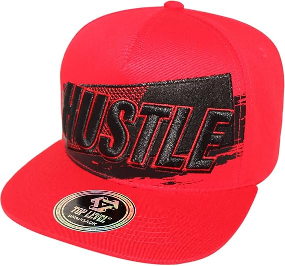 TOP Level Men's Adjustable Cotton Snapback Cap 10 (Various Unique Hat Designs Available)