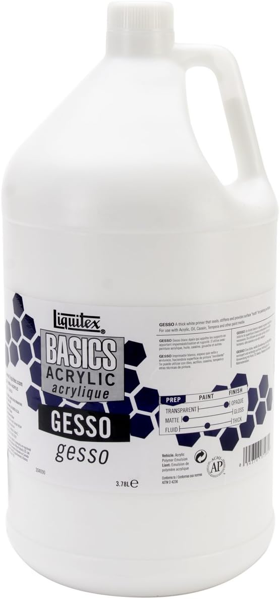 Liquitex BASICS Gesso Surface Prep Medium, 128oz (Gallon)