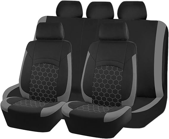 Car Seat Covers Full Set for Tata Nano 2008-2012 2013 2014 2015 2016 2017 2018, Waterproof Front Rear Seat Protectors, Seat Covers for SUV Truck Sedan Vans, Automotive Interior