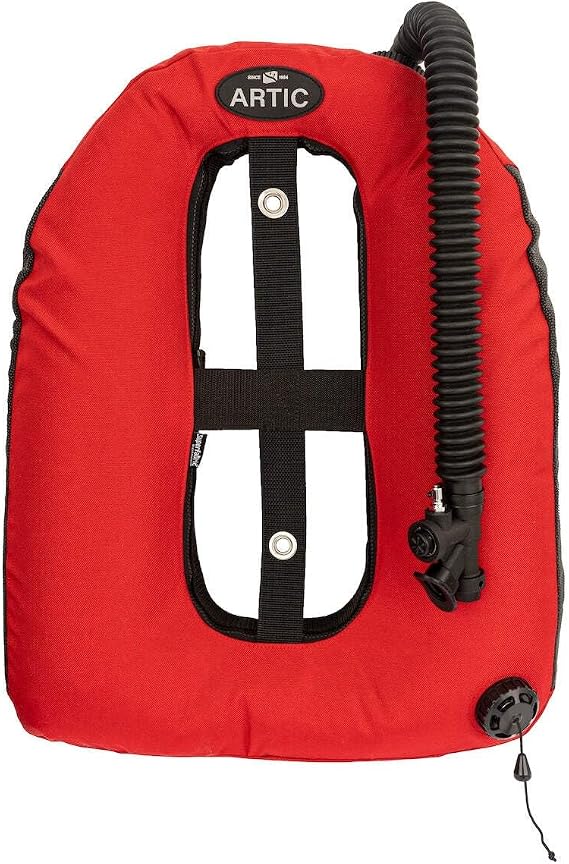 Dive Rite Arctic Wing 16" Inflator with Elbow Red