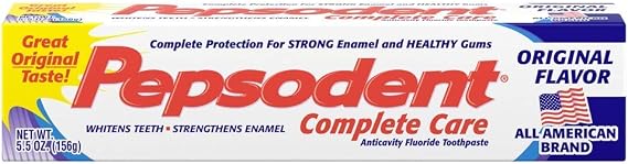 Pepsodent Complete Care Toothpaste Original Flavor 5.5 oz ( Pack of 10)