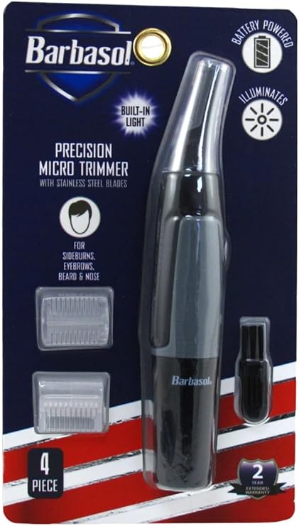 Xtreme Digital Lifestyle Accessories Battery Powered Precision Micro Trimmer with Built-in LED Light and Non-Slip Grip