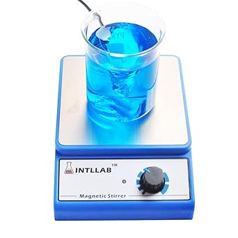 INTLLAB Magnetic Stirrer Stainless Steel Magnetic Mixer with stir bar No Heating Max Stirring Capacity 3000ml