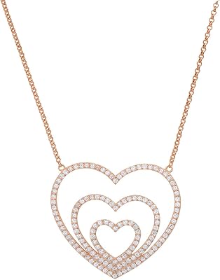 Queen Jewels 925 Sterling Silver Necklace for Women | 14k Gold Necklace for Women Cubic Zirconia Necklace | Necklaces for Women Trendy Non Tarnish Gold Necklace | 18 Silver Pendant Necklace for Women