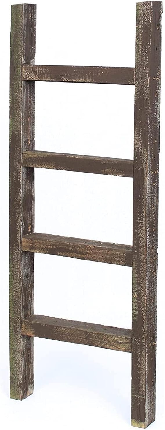 BARNWOODUSA Rustic Decorative Ladder - 100% Upcycled Wood (48" x 12" x 1.5"