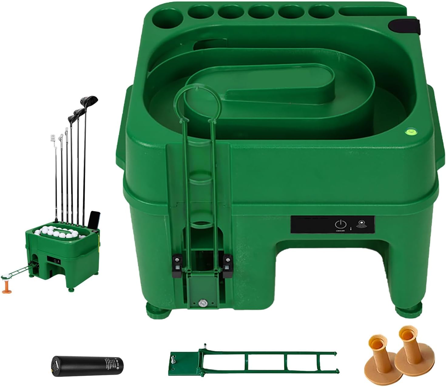 SHAHRYAR Automatic G-olf Ball Pitching Machine With Mobile Phone Selfie Position, Dual Mode Tee, Infrared Sensor Ball Output, Suitable For Indoor/Outdoor