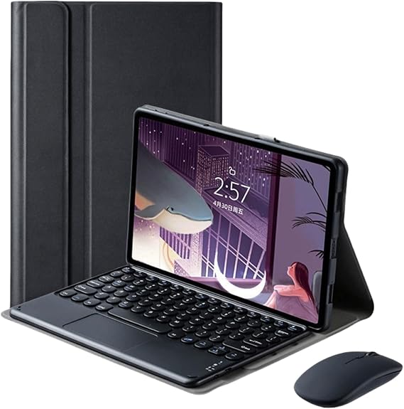 Keyboard Case for Xiaomi Pad 7/7 Pro 11.2 Inch 2025 with Mouse, Round Keys Detachable Wireless Trackpad Touchpad Keyboard for Xiaomi Pad 7/7 Pro 11.2 Inch 2025