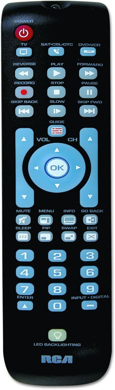 RCA Three-Device Universal Remote, Black
