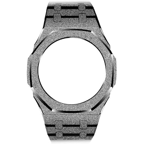 Gen 3 4 Frosted Watch Case And Rubber Watch Band Mod Kit，For GA2100GA2110 GMAS2100，Metal BezelModification Kit Bezel For GA-2100