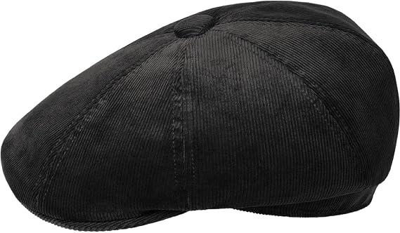 Kangol Cord Hawker Hat - BlackBerry/XL Newsboy