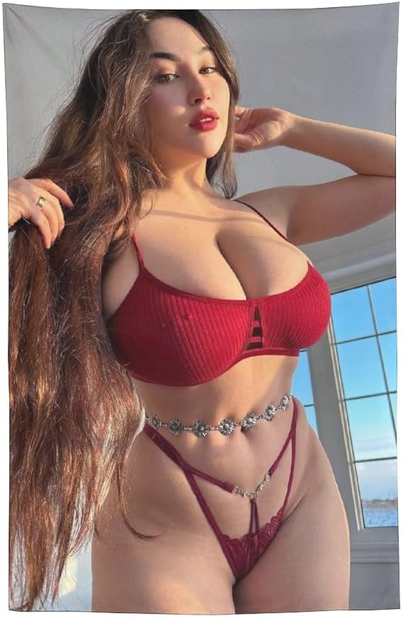 LAHE Louisa Khovanski Sexy Bikini Beauty Tapestry (25) Picture Print Wall Art Tapestry Painting Tapestries Artworks Gift Idea Room Aesthetic 60"x90"